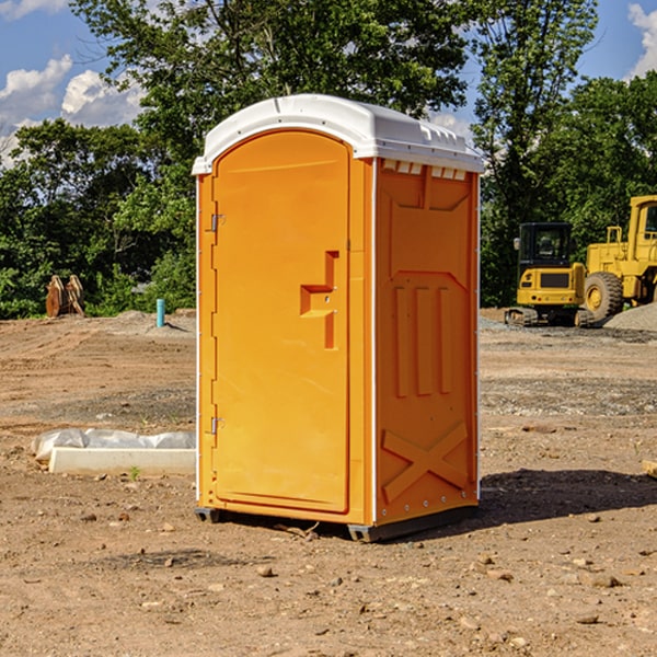 how often are the portable restrooms cleaned and serviced during a rental period in Advance NC